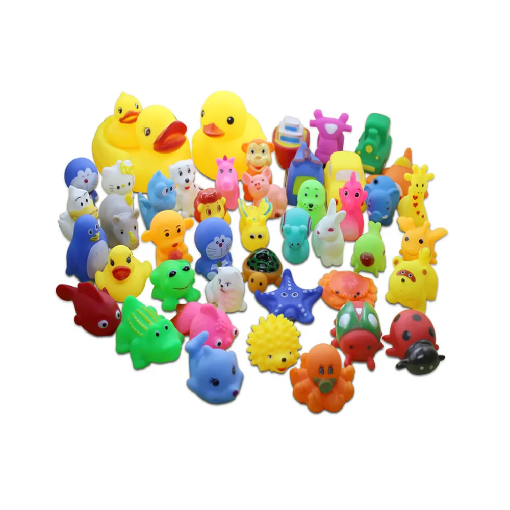 Lzy663 3d mini animais de brinquedo banho de borracha, bonito, de borracha, pato, brinquedo de banho para bebê e crianças