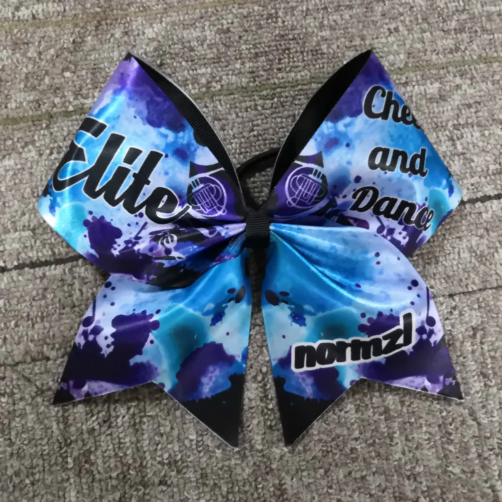 Großhandel custom haar jubeln bögen für verkauf cheerleader Samt bogen clip für Mädchen Cheer Haar Bogen Mit Prong Clip