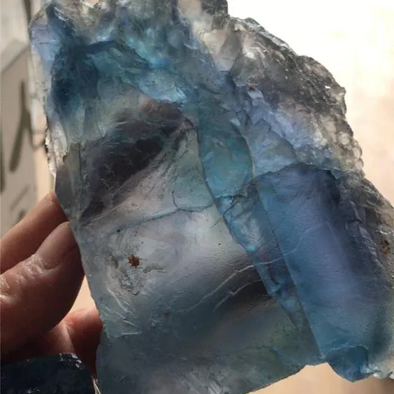 Commercio all'ingrosso Naturale Blu Cristallo di Quarzo Fluorite Pietra Semi Preziosa Al Quarzo Specimen