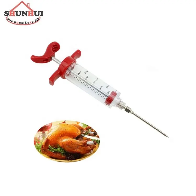 Injecteur en plastique de 10 pièces, aiguille de viande à vis pour BBQ Grill, seringue de cuisine de 30ml