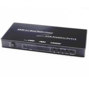 Nuevo 4x1 4K quad-visor con HDMI interruptor 4 puertos HDMI switcher apoyo multiplexados HDMI 4-entrada y 1-