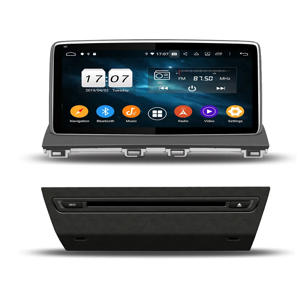 KD-1258 Octa Core DSP Audio Mobil, Dvd Kendaraan Android Navigasi Otomatis Android untuk Axela MAZDA 3 2013-2017 Mendukung 4G + Carplay +