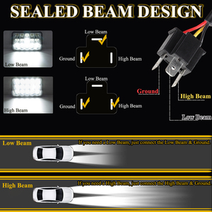 5.75 Inch 5x7 45W 4x6 Rectangular H6054 LED Headlights for Jeep Cherokee Xj for Jeep YJ High Performance Product <strong>Category</strong> - Product Image 4