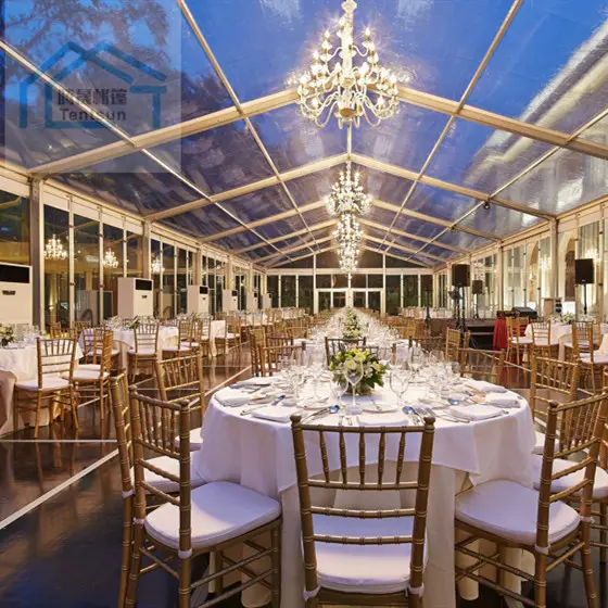 High Quality Luxury Outdoor Transparent Clear Roof wedding Marquee Party Wedding Tent