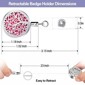 Tùy chỉnh thép không gỉ có thể thu vào huy hiệu Reel/ID thẻ có thể thu vào chủ huy hiệu - Product Image 4