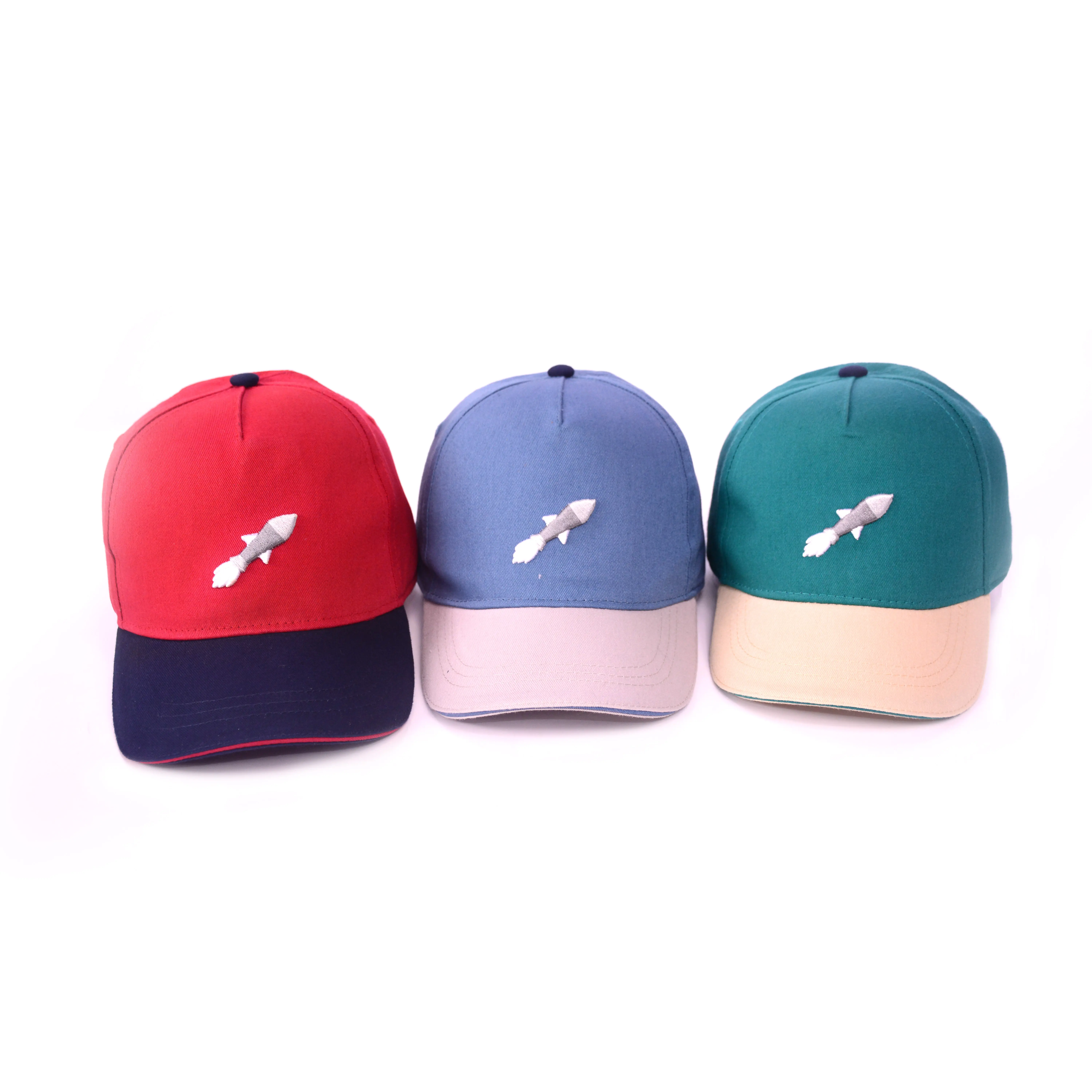 3D logotipo personalizado de bordado de deporte de moda gorra de béisbol sombrero para los niños