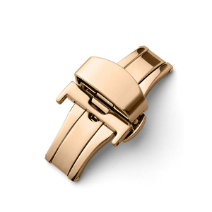 Tschick 12 16 18 20 22 24毫米带扣优质不锈钢双扣全光泽蝴蝶展开表扣 - Product Image 6