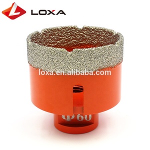 LOXA 68毫米真空钎焊核心钻头 M14 干钻金刚石孔锯最适合大理石，石材，瓷砖钻孔 - Product Image 1