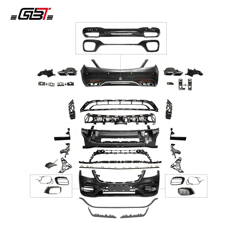 GBT Fashion Kit corpo griglia paraurti anteriore posteriore per l'aggiornamento allo stile sportivo per parti di automobili Mercedes Benz classe S lifting S63 W222