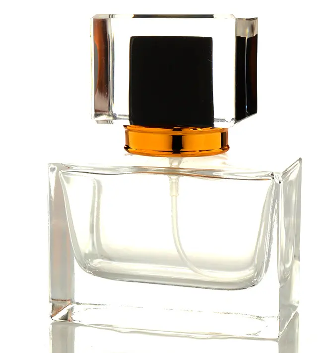 Lege Hervulbare Cosmetische Verpakking Unieke Vierkante 30Ml Parfum Flessen Met Fijne Nevel Spray Cap