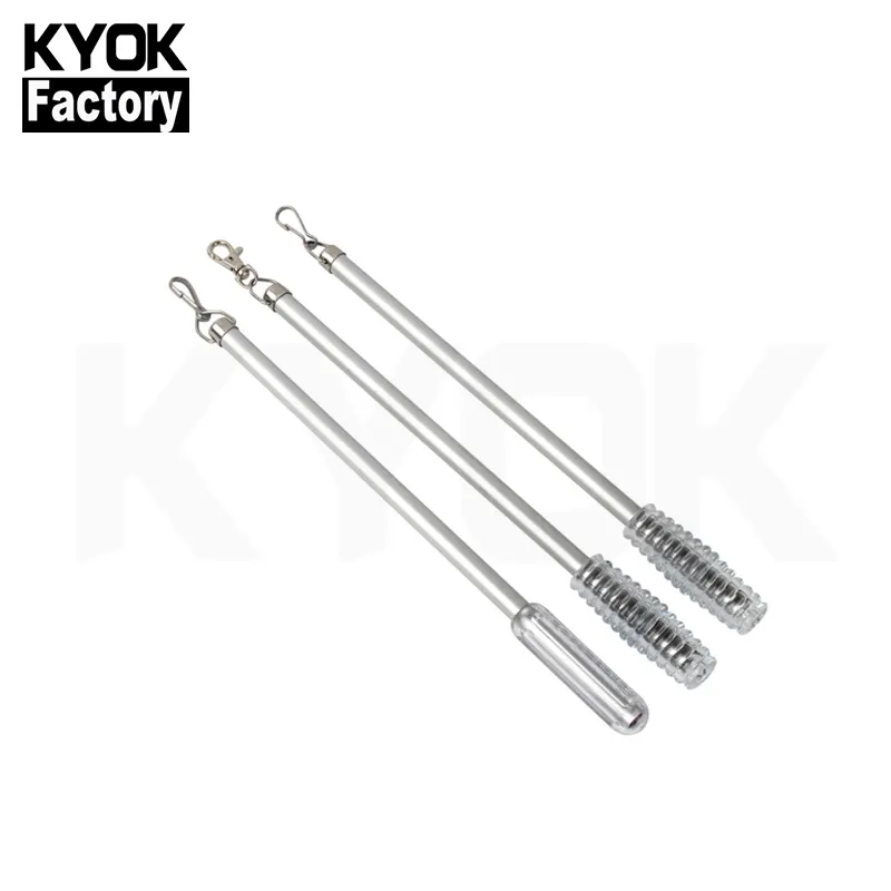 KYOK Metal acrílico fibra de vidrio palo de madera barra de tracción de cortina con mango de plástico barra de cortina conjunto accesorios, bastón de cortina