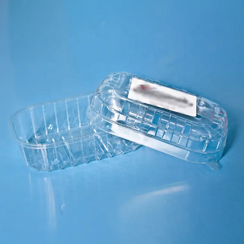 Caja de plástico transparente para embalaje de arándanos y frutas