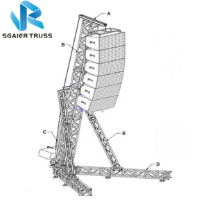 Line <span class=keywords><strong>Array</strong></span> <span class=keywords><strong>Speaker</strong></span> Torre Traliccio in alluminio per il Sistema Audio