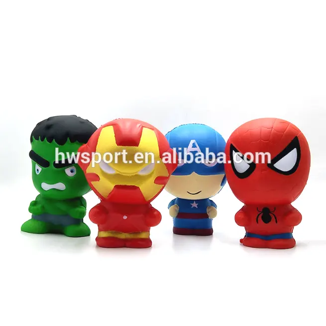 Factory Price High Quality Customized Stress Toy Eco-friendly Kids Toys Marvel Character Shaped Stress Ball Stress Relief Toys