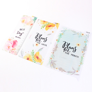 Cute Flower Pattern PVC 6 Holes <strong>Index</strong> Today Weekly Month Divider Ruler Set for Spiral <strong>Notebook</strong> A5A6 - Product Image 1