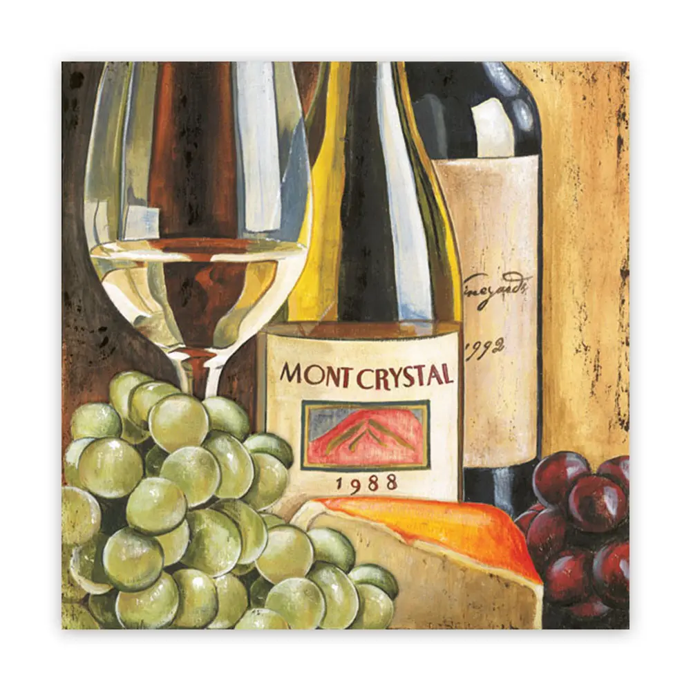 Hot sales hand painted famous wine bottle realistic still life oil painting