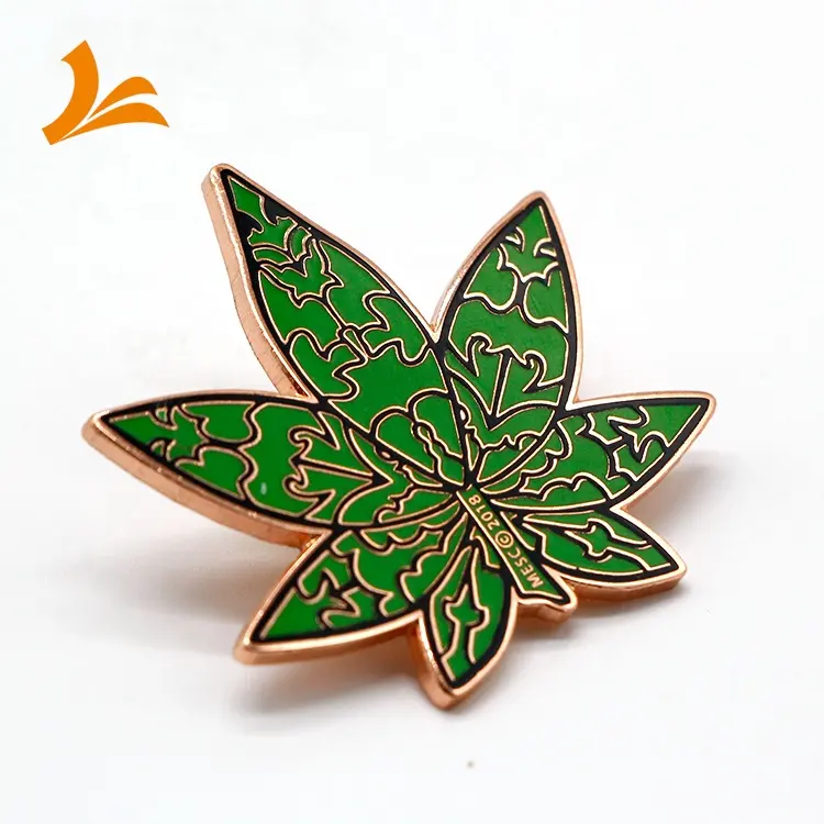 Pin de solapa de material de hierro con forma de hoja accesorios de embrague de mariposa