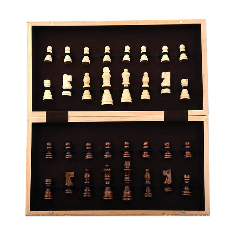 Custom high quality classic educational learning chinese chess board game toy wooden chess
