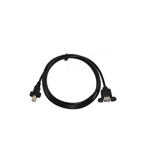 Panel montajlı USB 2.0 a dişi USB2.0 B erkek yazıcı tarayıcı adaptör veri kablosu vidalı kilit - Product Image 1