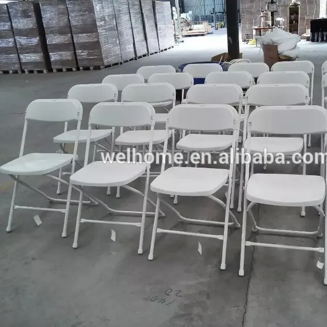 Chaise pliante en plastique blanc, fournitures pour événements et fêtes, livraison gratuite