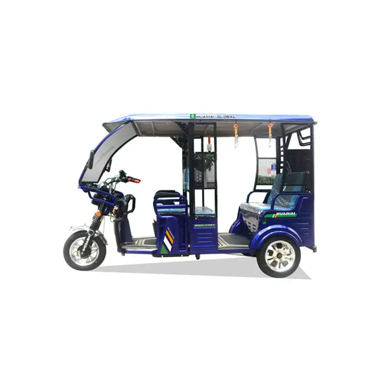 India Model Three Wheel Electric Auto Rickshaw Electric Tricycle Tuk Tuk Passenger Taxi For Sale