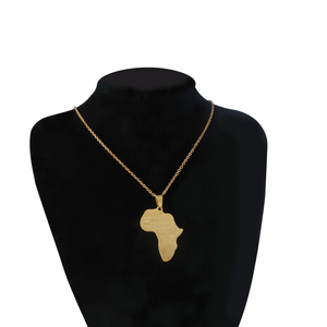 Kişiselleştirilmiş 18K altın Dainty afrika harita kolye kolye erkek kadın hediye - Product Image 6