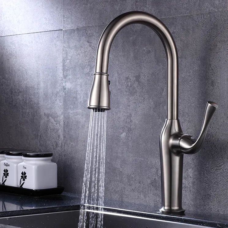 New Luxury European Sanitary Ware Pull Down Cupc Spring Kitchen Faucet