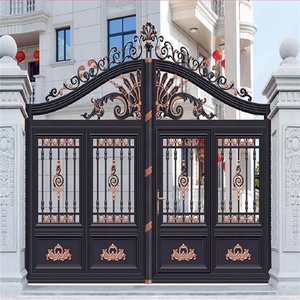 อเมริกันประตูอลูมิเนียมออกแบบตกแต่งหรูหราวิลล่าประตูบ้านอลูมิเนียม Courtyard Entrance ประตูสำหรับขาย - Product Image 6