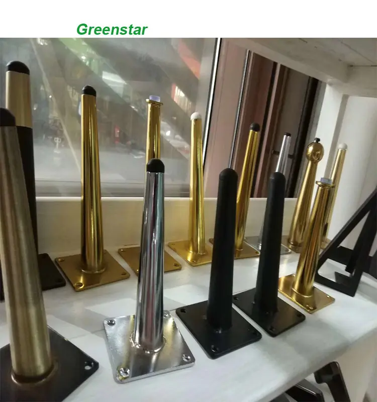 Brillante y de alta mirando Greenstar de oro de acero de Color de la Mesa de muebles de metal pierna sofá silla piernas sofá moderno