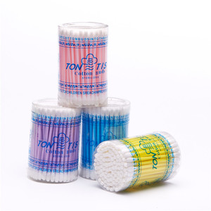 100pcs מפעל סיטונאי תינוק ניקוי בלוטות כותנה דו-צדדי