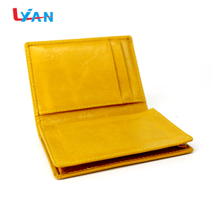 黄色合成革小钱包，开封短长度石头图案 - Product Image 4