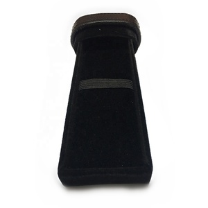长方形皮革表壳小抽屉包装手表盒为良好的旅行旅程黑色 - Product Image 3