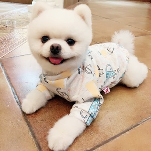 ペットアクセサリー犬服落書きスタイル猫パーカープリント快適ラウンドネック2脚 - Product Image 3