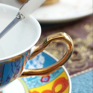 皇家咖啡杯和茶托复古陶瓷200毫升茶杯，带定制印刷 - Product Image 6