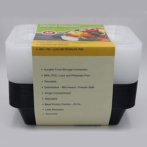 BPA משלוח <span class=keywords><strong>1000ml</strong></span> מקפיא מיקרוגל בטוח Stackable חד פעמי הצהריים קופסות בנטו קופסות