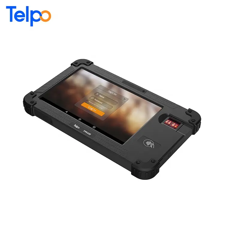 Telpo TPS450 8 بوصة بصمة/الماسح الضوئي البيومترية وعرة لوحي الروبوت مع NFC/IC قارئ بطاقات