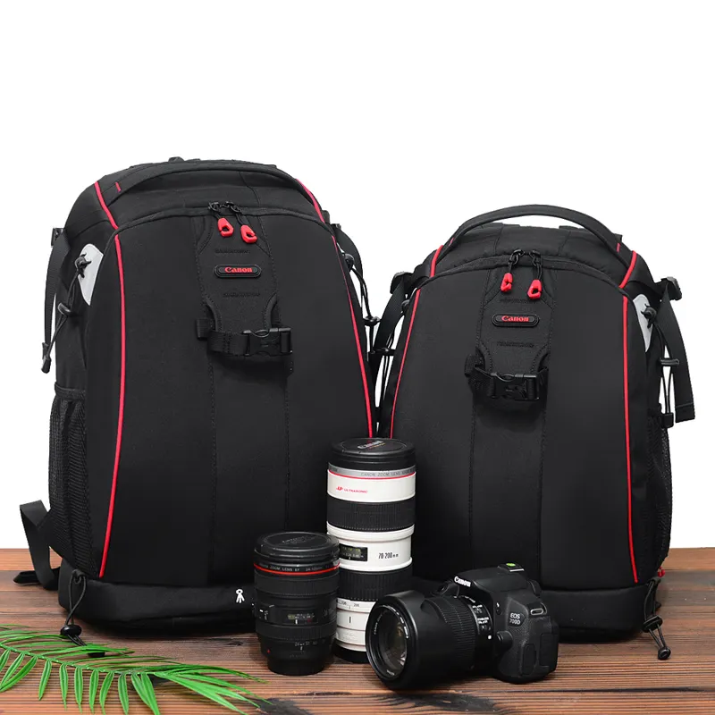 Mochila dslr para câmera com padrão, mochila fotográfica para câmera d3200 d3100 d5200 d7100