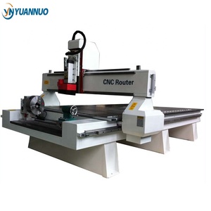 YN 1325 JiNan 3 ejes 4 ejes 3D columna MultiCam Cnc enrutador talla de madera máquina de corte con accesorio giratorio para la venta - Product Image 2