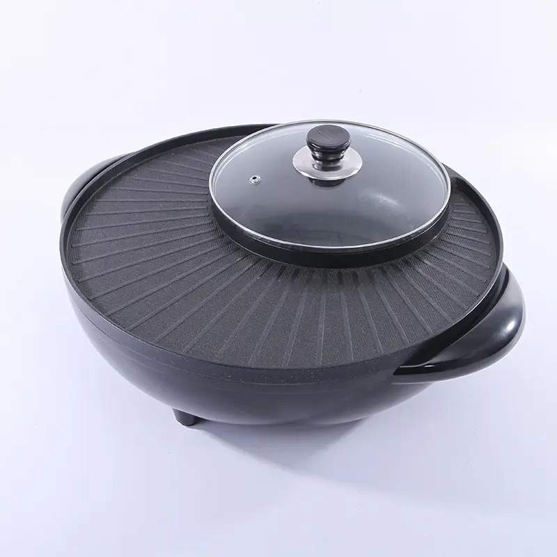 Offre Spéciale équipement électrique de forme ronde 36CM CB APPROBATION 1500W grill ÉLECTRIQUE avec pot chaud