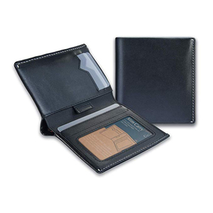 Ince Erkek Bifold Cüzdan Deri RFID Engelleme Ön Cep Cüzdan KIMLIK Penceresi ile