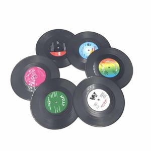 Yuvarlak rekor bardak bardak tutucu takım elbise klasik müzik parti