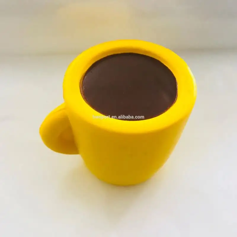 カスタムプロモーションPUカップ形状ストレスボールスクイーズコーヒーカップ