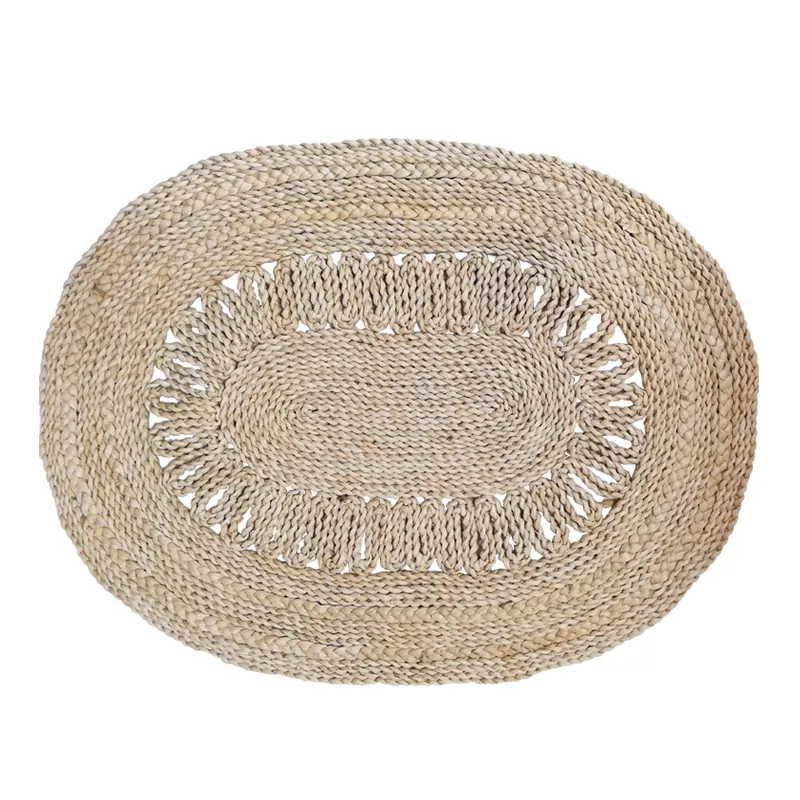 Set de napperon en rotin biodégradable, tapis de Table ovales tissées en paille, bon marché