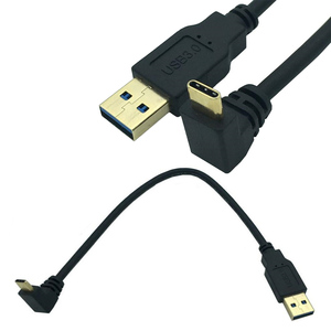 Free Sample <strong>Usb</strong> <strong>3</strong>.<strong>0</strong> a Male to 90 Degree up Down Angle <strong>Usb</strong> <strong>3</strong>.<strong>1</strong> <strong>Type</strong> c <strong>Usb</strong>-c Male Data Charging Cable