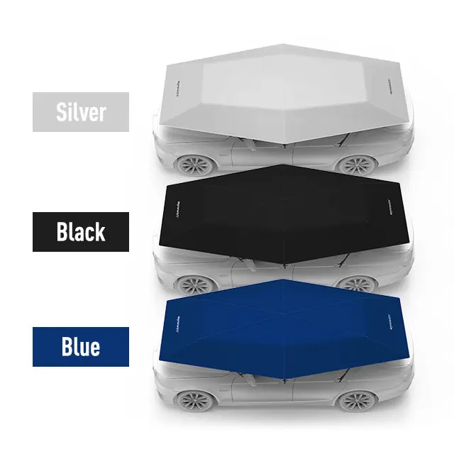 Mynew penutup mobil kerai otomatis, tenda warna biru desain terbaik payung tenda mobil otomatis portabel untuk aksesori mobil dengan remote