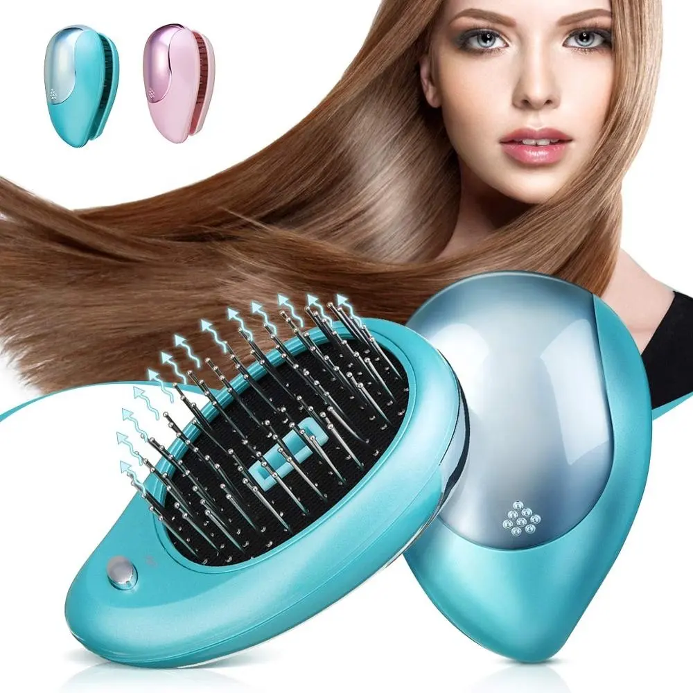 Portable Electric Ionic Hair Brush、Scalp Massaging Caring Brush Vibration Massage Comb Hair Brush