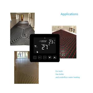 電気床暖房コントローラー用の毎週プログラム可能なタッチスクリーン電気暖房サーモスタット16A LCDディスプレイ