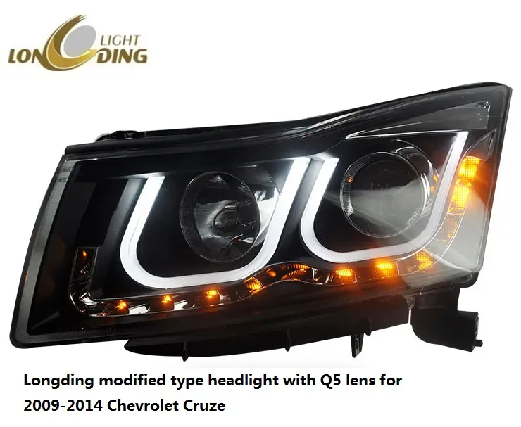 Освещение Оборудование Longding модифицированный тип фары с объективом Q5 для 2009-2014 Chevrolet Cruze