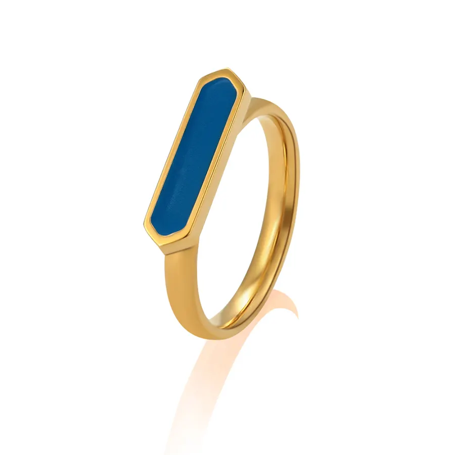 R-124 xuping модное позолоченное кольцо 24k, кольцо из нержавеющей стали, кольцо в простом стиле