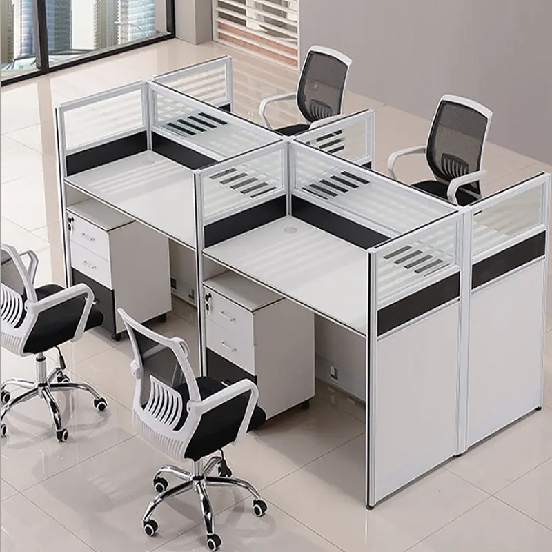 Meubles de bureau avec contours modulaires, cubes pour 2 à 4 personnes, station de travail, de bureau, modernes, entrée gratuite, 5 ans